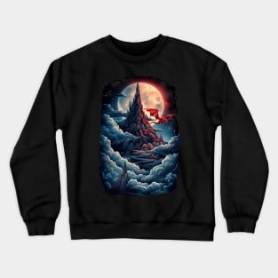 The Dragon Flies by the Lonely Mountain - Fantasy Crewneck Sweatshirt